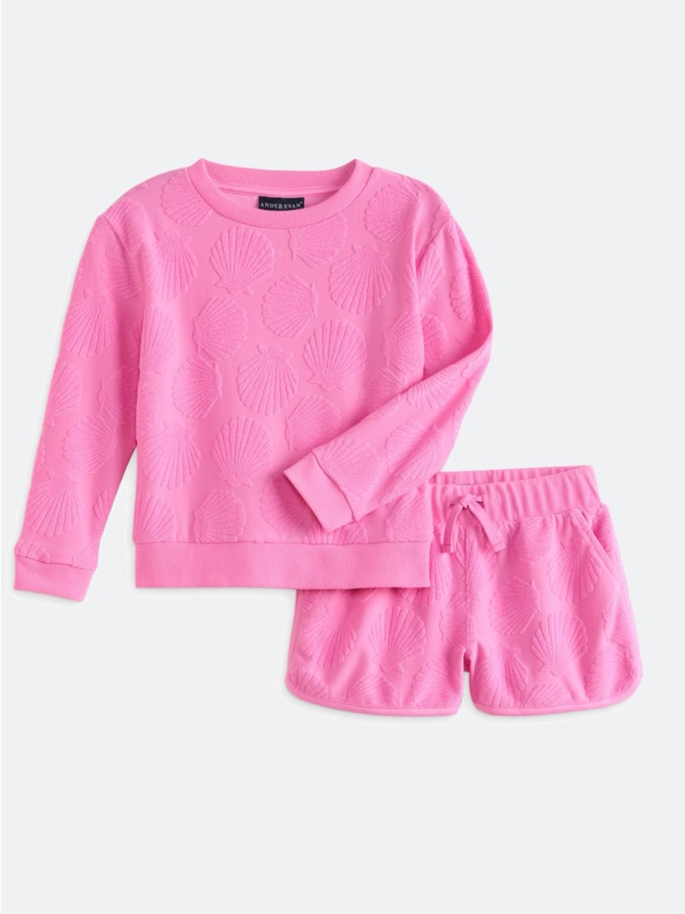 Andy & Evan Terry Sweatshirt & Shorts Set